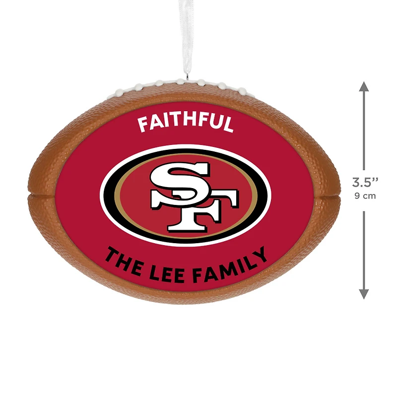 NFL San Francisco 49ers Football Personalized Ornament, Custom Text for only USD 30.99 | Hallmark