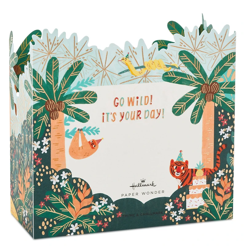 Go Wild Jungle Animals 3D Pop-Up Birthday Card for Kids for only USD 6.99 | Hallmark