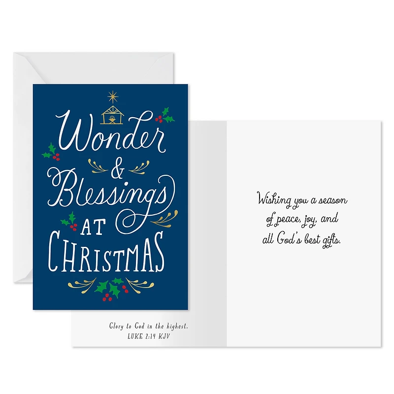 Wonder and Blessings Religious Christmas Cards, Pack of 10 for only USD 8.99 | Hallmark