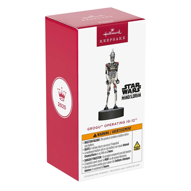 Star Wars: The Mandalorian™ Grogu™ Operating IG-12™ Ornament With Sound for only USD 34.99 | Hallmark