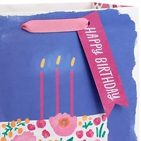 13" Floral Cake on Blue Large Birthday Gift Bag for only USD 4.99 | Hallmark
