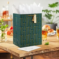 13" Gold Geometric on Teal Large Gift Bag for only USD 5.49 | Hallmark