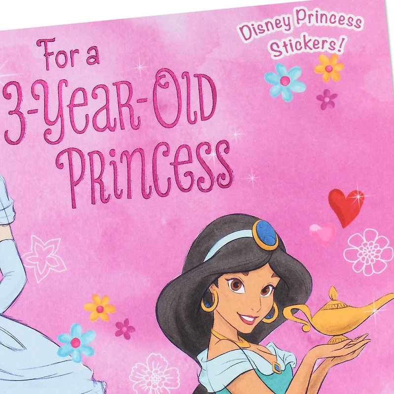 Disney Princesses Royal Hugs and Kisses 3rd Birthday Card for Girls With Stickers for only USD 5.99 | Hallmark