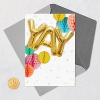 Yay Gold Balloons Blank Congratulations Card for only USD 2.99 | Hallmark
