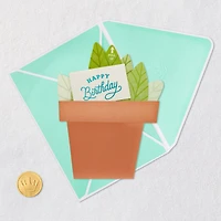 Potted Plant Paper Craft Birthday Card with Mini Card for only USD 5.99 | Hallmark