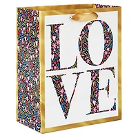 9.6" Love Floral Heart Print on White Medium Gift Bag for only USD 3.49 | Hallmark