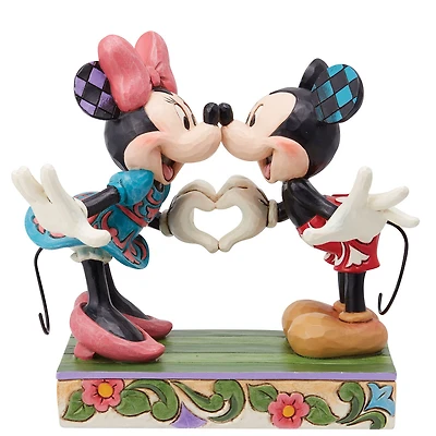Jim Shore Disney Mickey and Minnie Making Heart Hands Figurine, 4.5" for only USD 86.00 | Hallmark