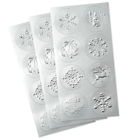 Silver Foil Embossed Holiday Seals, 3 sheets for only USD 3.49 | Hallmark