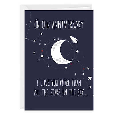 Love You More Than All the Stars Custom Anniversary Card for only USD 4.99 | Hallmark
