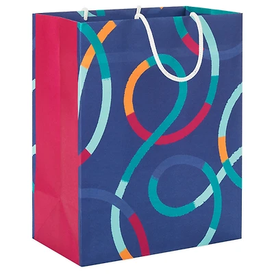 9.6" Colorful Loops on Blue Medium Gift Bag for only USD 3.49 | Hallmark