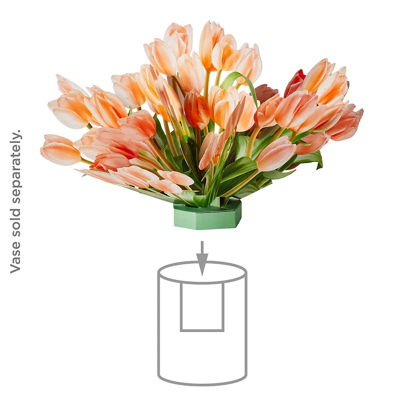 Build-a-Bouquet Peach Tulips Pop-Up Paper Flowers for only USD 9.99 | Hallmark