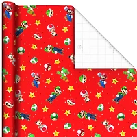 Nintendo Super Mario™ Mario, Luigi and Friends on Red Wrapping Paper, 25 sq. ft. for only USD 4.99 | Hallmark