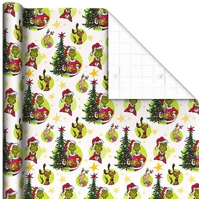 Dr. Seuss's How the Grinch Stole Christmas!™ Grinch Vignettes on White Wrapping Paper Roll, 25 sq. ft. for only USD 4.99 | Hallmark