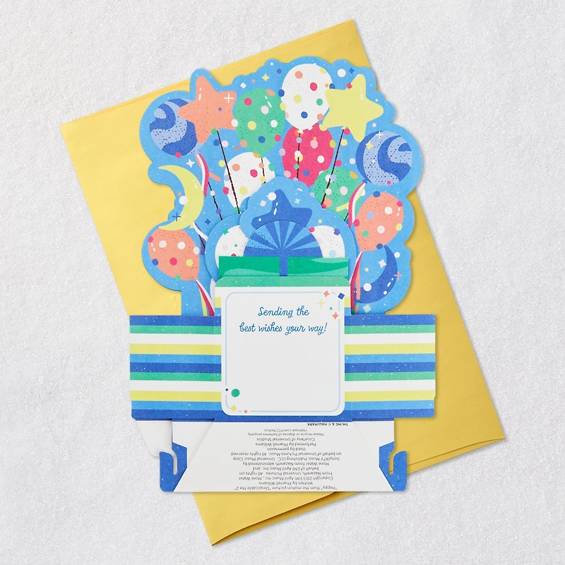 Happy Birthday Cake and Balloons Musical 3D Pop-Up Birthday Card With Light for only USD 9.99 | Hallmark