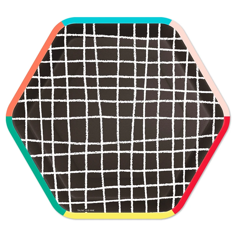 Black Grid Hexagonal Dessert Plates, Set of 8 for only USD 4.99 | Hallmark
