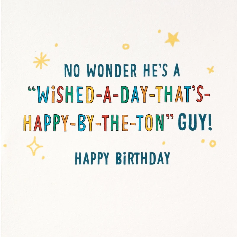 A Day That's Happy By the Ton Birthday Card for Godfather for only USD 4.59 | Hallmark