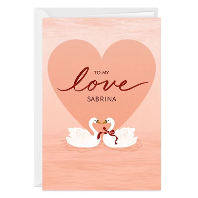 Love Our Love Swans Custom Valentine's Day Card for only USD 4.99 | Hallmark