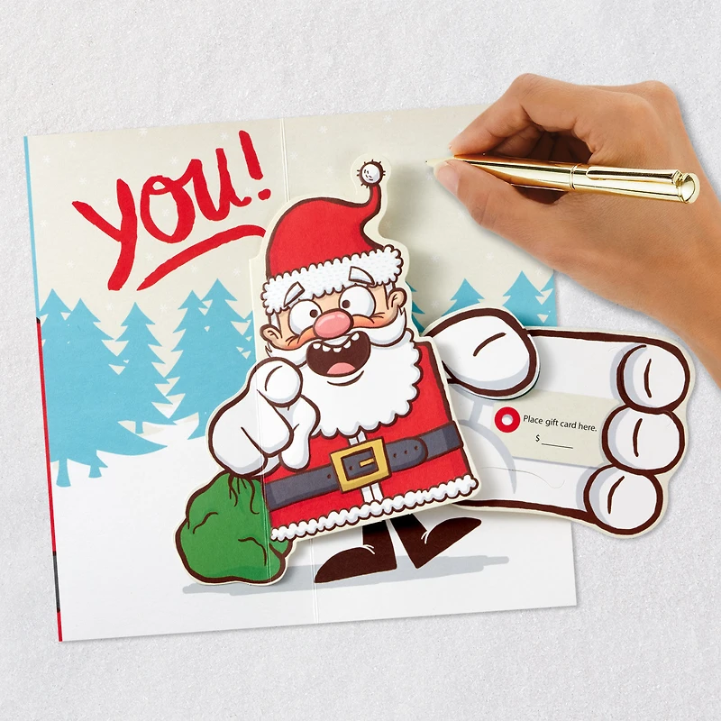 Making a Donation Santa Funny Pop-Up Money Holder Christmas Card for only USD 4.99 | Hallmark
