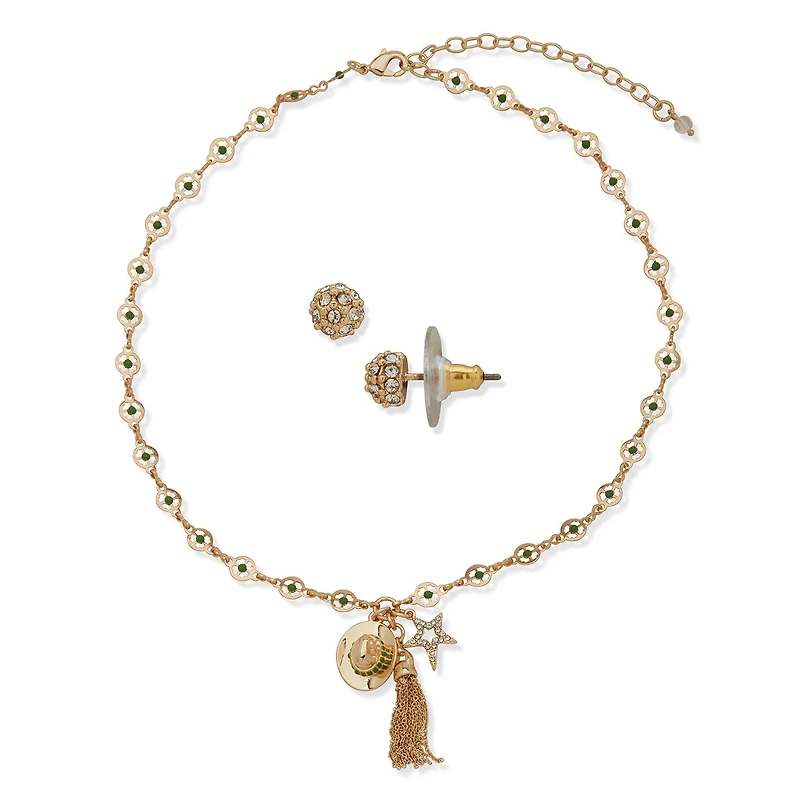 Hallmark x Opry® Sparkly Stud Earrings and Bead Necklace Set for only USD 28.00 | Hallmark