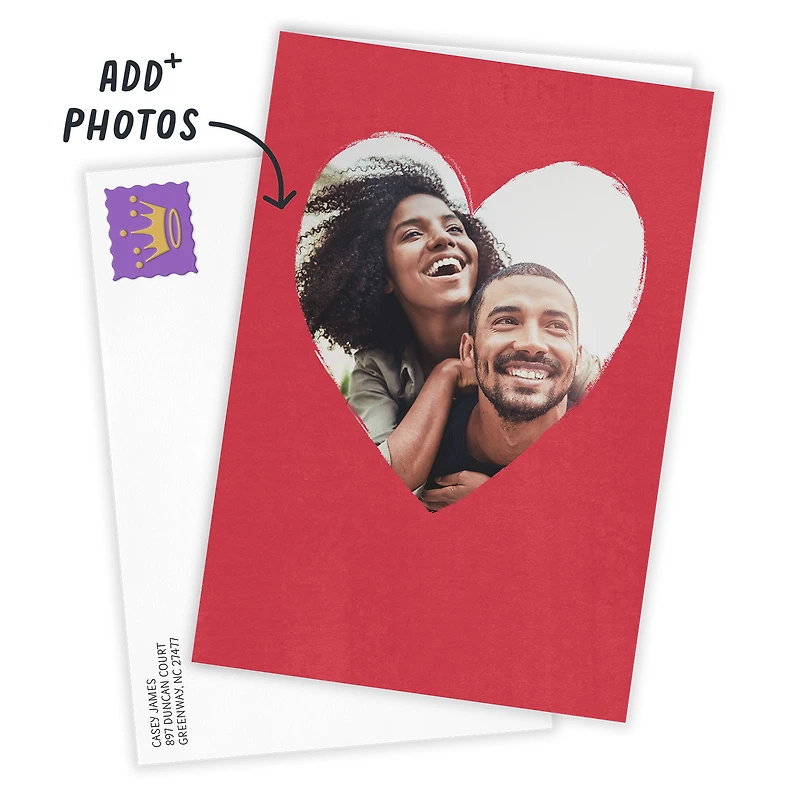 Personalized Red Heart Frame Photo Card for only USD 4.99 | Hallmark
