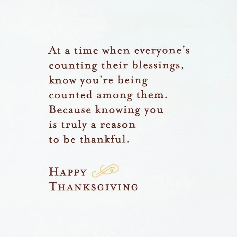 You're Being Counted Among Blessings Thanksgiving Card for only USD 5.59 | Hallmark