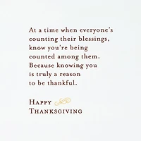 You're Being Counted Among Blessings Thanksgiving Card for only USD 5.59 | Hallmark