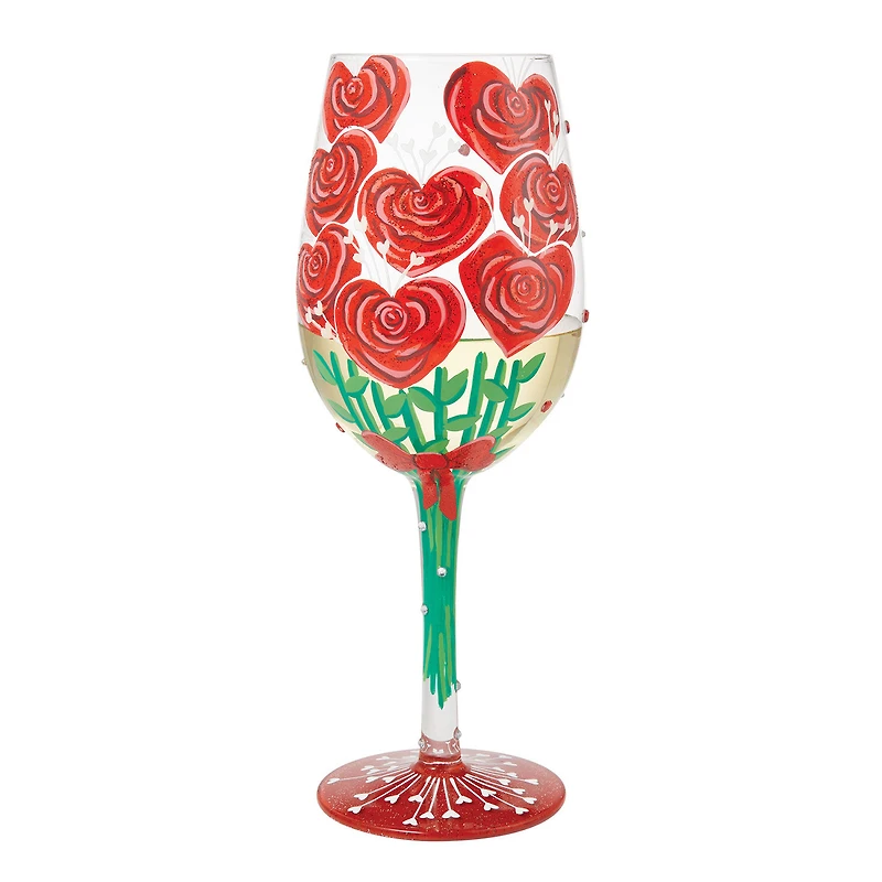 Lolita Valentine's Bouquet Handpainted Wine Glass, 15 oz. for only USD 32.99 | Hallmark