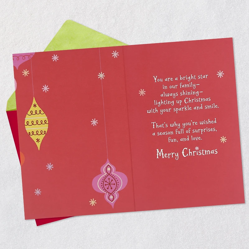 You're a Bright Star in Our Family Christmas Card for Granddaughter for only USD 5.59 | Hallmark