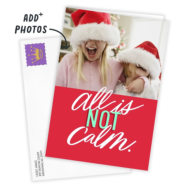 All Is Not Calm Funny Custom Christmas Card for only USD 4.99 | Hallmark