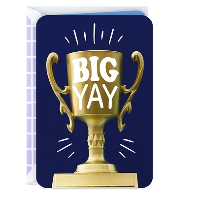 Big Yay Gold Trophy Congratulations Card for only USD 2.99 | Hallmark