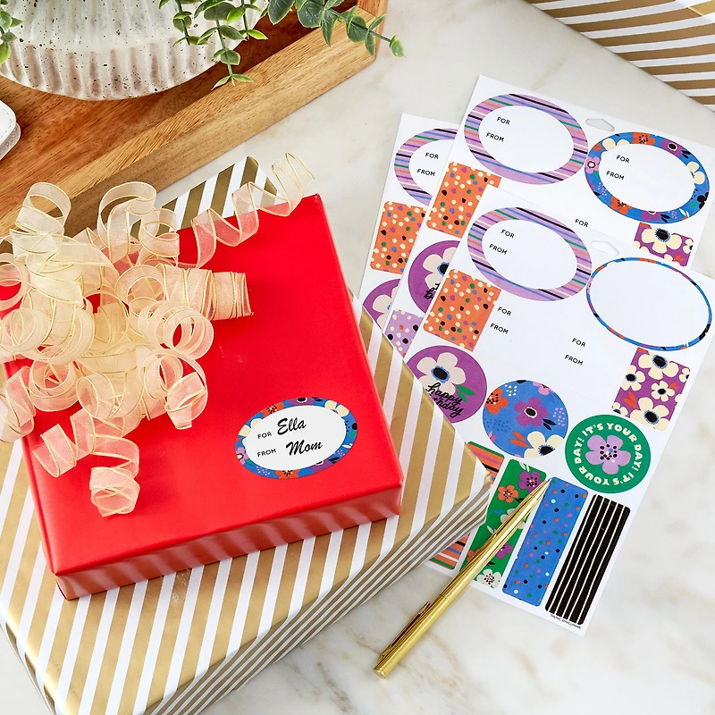 Lavender-Scented Colorful Floral Gift Tags and Stickers, 3 sheets for only USD 3.99 | Hallmark