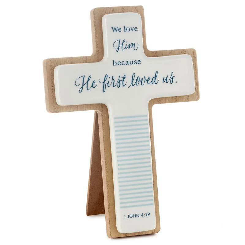 DaySpring Wood and Ceramic Cross With Scripture for only USD 19.99 | Hallmark