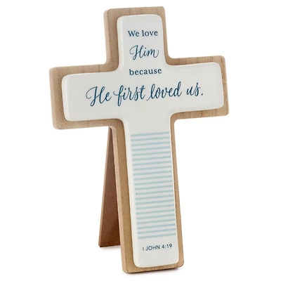DaySpring Wood and Ceramic Cross With Scripture for only USD 19.99 | Hallmark