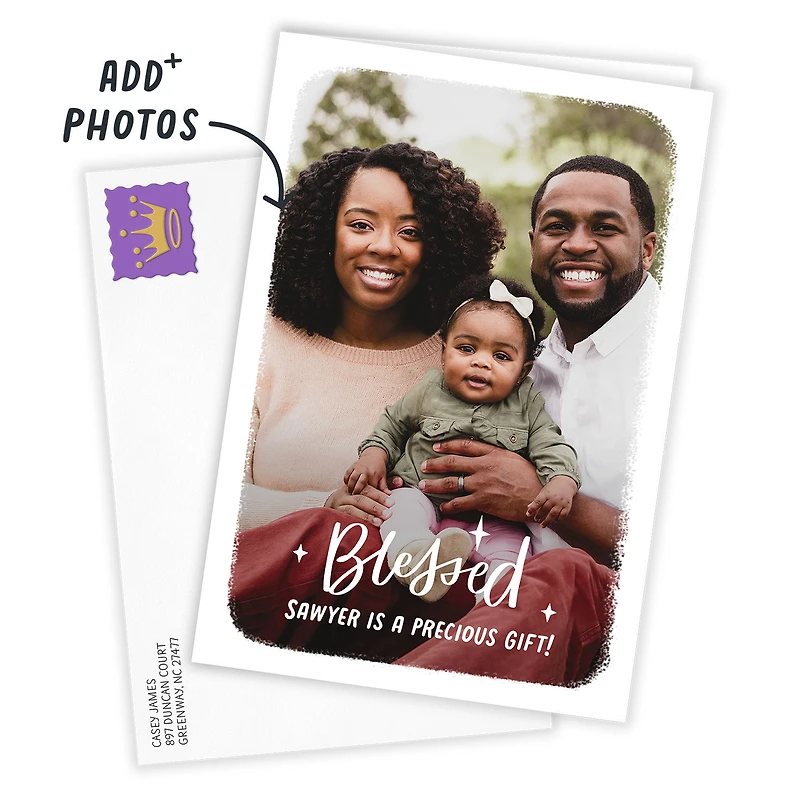 Blessed White Frame Custom Card for only USD 4.99 | Hallmark