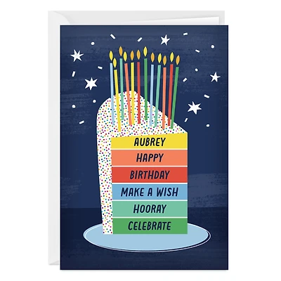 Personalized Fun and Colorful Cake Birthday Card for only USD 4.99 | Hallmark