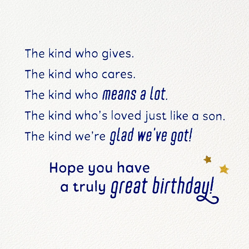Loved Just Like a Son Birthday Card for Son-in-Law for only USD 5.99 | Hallmark