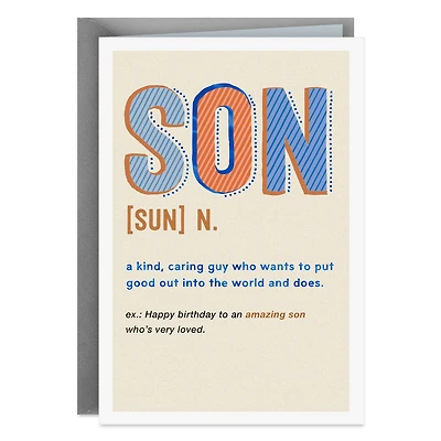 Dictionary Definition Birthday Card for Son for only USD 2.99 | Hallmark