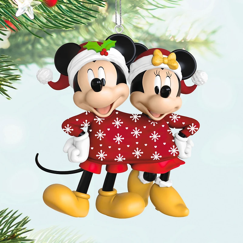 Disney Mickey and Minnie Sweater-Sharing Sweethearts Ornament for only USD 25.99 | Hallmark