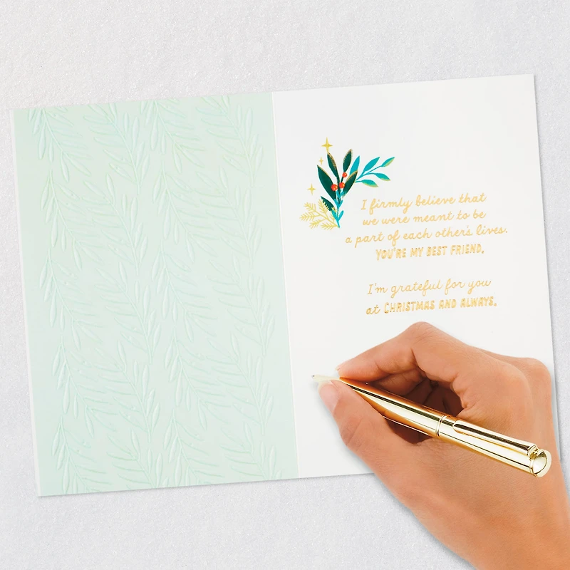 Meant to Be Part of Each Other's Lives Christmas Card for Best Friend for only USD 4.59 | Hallmark