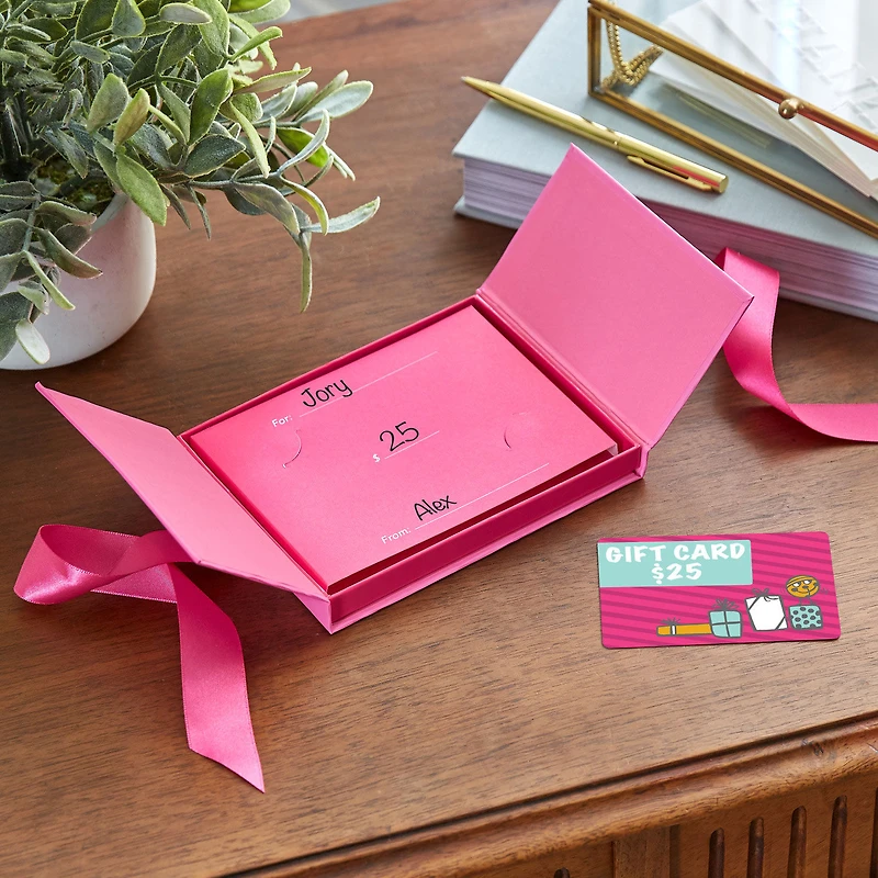 4.5" Pink Gift Card Holder Box With Pink Satin Bow for only USD 5.99 | Hallmark