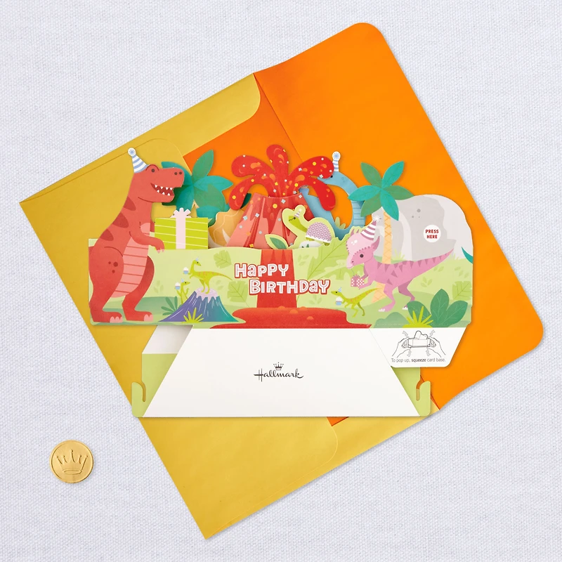 Dinosaurs Musical 3D Pop-Up Birthday Card With Light for only USD 9.99 | Hallmark