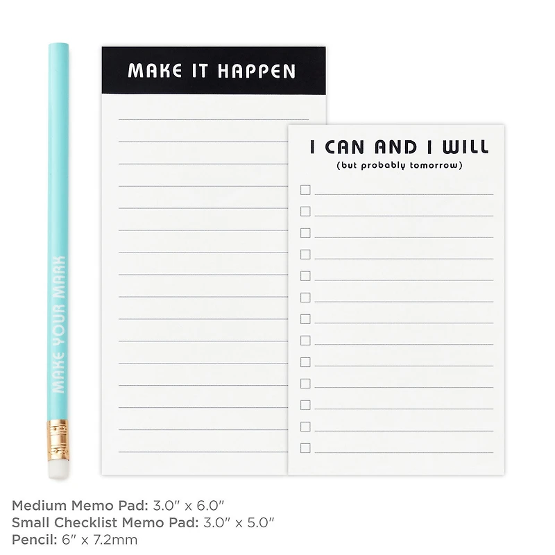 Black and White Zig-Zag Memo Pads and Caddy Set for only USD 9.99 | Hallmark