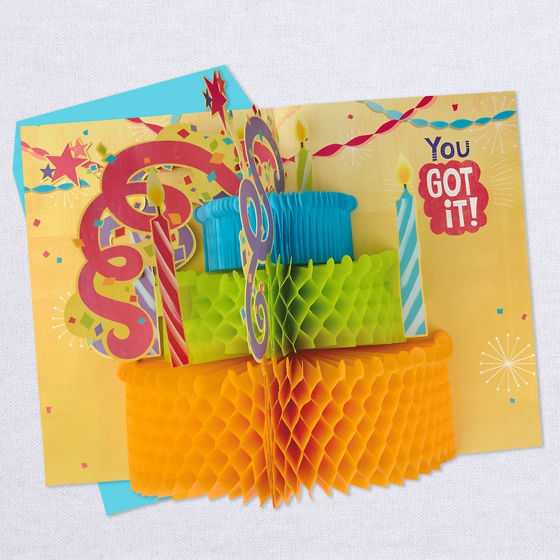 16" Make a Fuss Cake Pop-Up Jumbo Birthday Card for only USD 14.99 | Hallmark