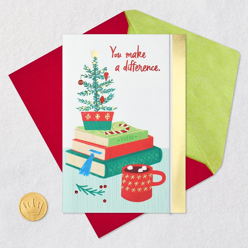 You Help Students Shine Christmas Thank-You Card for Teacher for only USD 3.59 | Hallmark