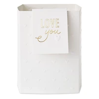 Build-a-Bouquet Love You White Hearts Pop-Up Paper Vase With Mini Card for only USD 4.99 | Hallmark