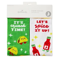 Tacos and Hot Sauce Better Together Funny Crew Socks for only USD 12.99 | Hallmark