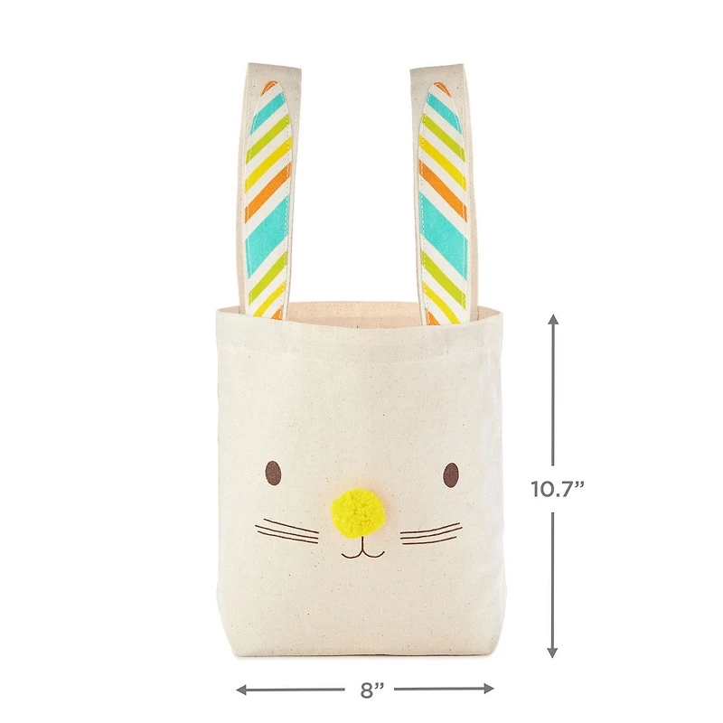 10.7" Canvas Fabric Bunny Face Medium Gift Bag for only USD 8.99 | Hallmark
