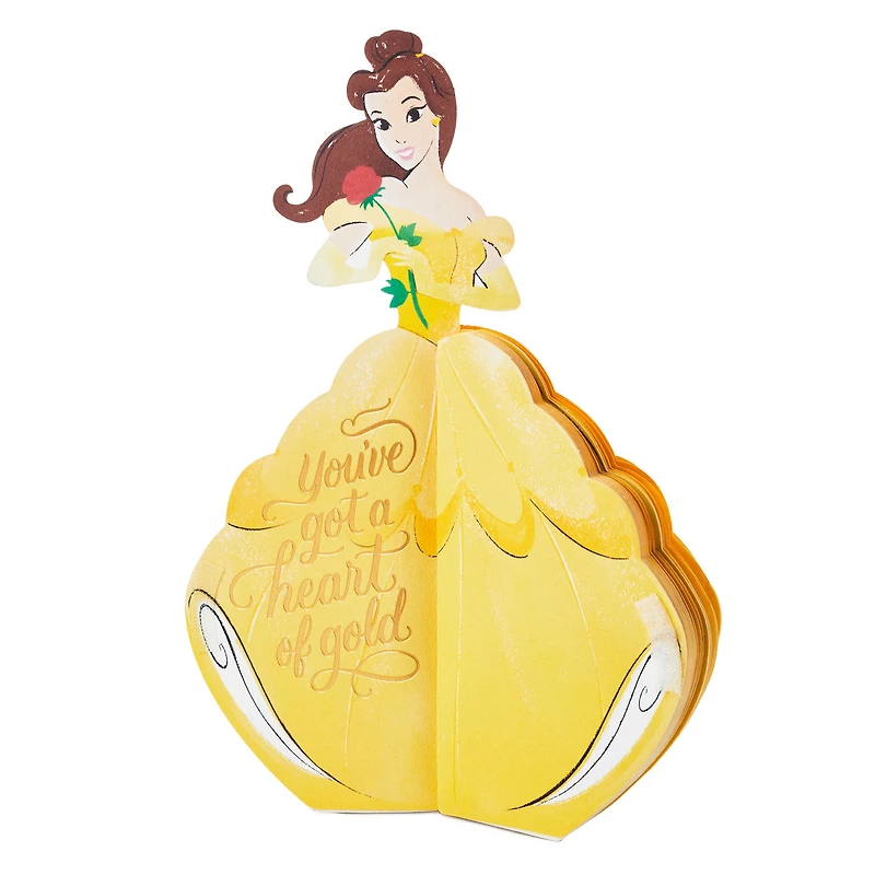 Disney Beauty and the Beast Belle Heart of Gold Honeycomb 3D Pop-Up Card for only USD 7.99 | Hallmark