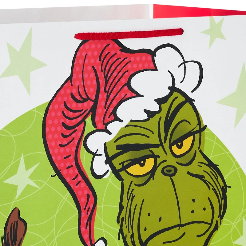 15" Dr. Seuss's How the Grinch Stole Christmas!™ Grimacing Grinch Extra-Deep Christmas Gift Bag for only USD 5.49 | Hallmark