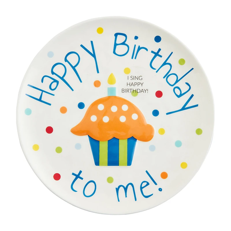 Mud Pie Musical Orange Cupcake Birthday Plate, 8" for only USD 20.00 | Hallmark
